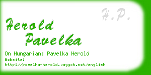 herold pavelka business card